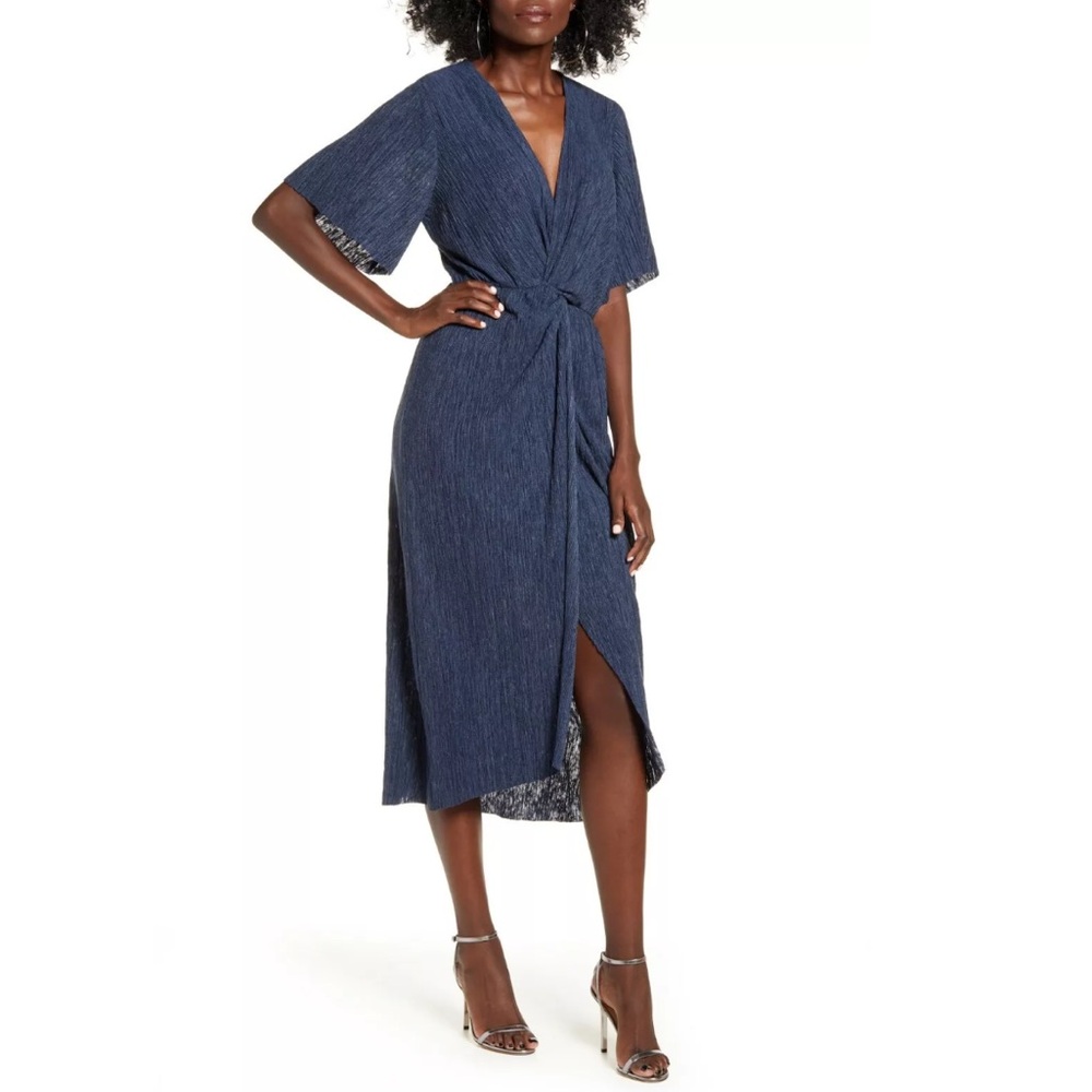 All in Favor Plunge Neckline Dress